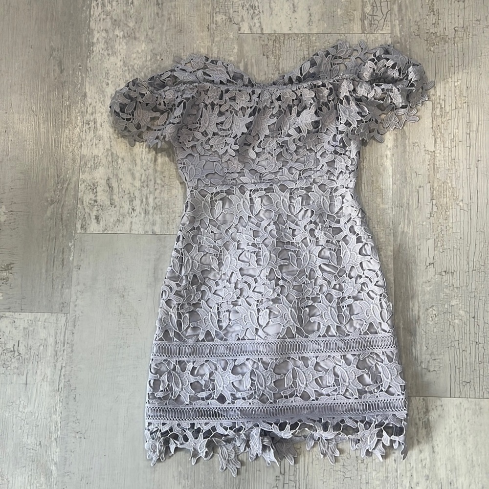Astr Purple Off Shoulder Dress